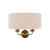 Kinkiet mosiężny dwupunktowy z lnianym kloszem 110726 z serii Highclere - Endon Lighting