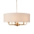 Lampa wisząca mosiężna z beżowym abażurem 8-punktowa 110727 z serii Highclere - Endon Lighting
