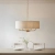 Lampa wisząca mosiężna z beżowym abażurem 8-punktowa 110727 z serii Highclere - Endon Lighting