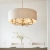 Lampa wisząca mosiężna z beżowym abażurem 8-punktowa 110727 z serii Highclere - Endon Lighting