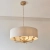 Lampa wisząca mosiężna z beżowym abażurem 8-punktowa 110727 z serii Highclere - Endon Lighting