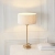 Lampa stołowa mosiężna z beżowym abażurem 110728 z serii Highclere - Endon Lighting