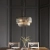 Lampa wisząca mosiężna 5-punktowa ze szkłem ryflowanym 110944 z serii Ridgeton - Endon Lighting