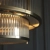 Lampa wisząca mosiężna 5-punktowa ze szkłem ryflowanym 110944 z serii Ridgeton - Endon Lighting