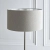 Lampa podłogowa chromowana z lnianym abażurem 150cm 112232 z serii Highclere - Endon Lighting