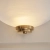 Kinkiet szklany półokrągły mosiężny 38cm 112439 z serii Welles - Endon Lighting