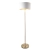 Lampa podłogowa mosiężna z białym abażurem 150cm 112571 z serii HIGHCLERE - Endon Lighting