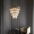 Żyrandol mosiężny kaskadowy szklany 16-punktowy 112576 z serii Marietta - Endon Lighting