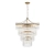 Żyrandol mosiężny kaskadowy szklany 16-punktowy 112576 z serii Marietta - Endon Lighting