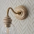 Kinkiet mosiężny z drewnem i szklanym kloszem 113371 z serii Cotswold - Endon Lighting