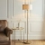 Lampa podłogowa mosiężna z beżowym abażurem 113461 z serii Highclere - Endon Lighting