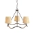 Lampa wisząca czarna metalowa z abażurami z rafii 3-punktowa 114212 z serii Wriggle - Endon Lighting