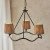 Lampa wisząca czarna metalowa z abażurami z rafii 3-punktowa 114212 z serii Wriggle - Endon Lighting
