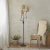 Lampa podłogowa czarna metalowa z trzema abażurami z rafii 114221 z serii Wriggle - Endon Lighting