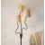 Lampa podłogowa czarna metalowa z trzema abażurami z rafii 114221 z serii Wriggle - Endon Lighting