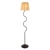 Lampa podłogowa czarna metalowa z abażurem z rafii 114223 z serii Wriggle - Endon Lighting
