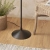 Lampa podłogowa czarna metalowa z abażurem z rafii 114223 z serii Wriggle - Endon Lighting