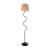 Lampa podłogowa czarna metalowa z abażurem z rafii 114223 z serii Wriggle - Endon Lighting