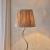 Lampa podłogowa mosiężna z kloszem z rafii 114224 z serii Wriggle - Endon Lighting
