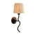 Kinkiet czarny metalowy z kloszem z rafii 114226 z serii Wriggle - Endon Lighting