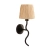 Kinkiet czarny metalowy z kloszem z rafii 114226 z serii Wriggle - Endon Lighting