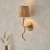 Kinkiet mosiężny z kloszem z rafii 114227 z serii Wriggle - Endon Lighting