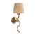 Kinkiet mosiężny z kloszem z rafii 114227 z serii Wriggle - Endon Lighting