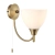 Kinkiet mosiężny z białym kloszem i włącznikiem sznurkowym 1805-1AN z serii Alton - Endon Lighting