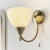 Kinkiet mosiężny z białym kloszem i włącznikiem sznurkowym 1805-1AN z serii Alton - Endon Lighting