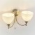 Kinkiet mosiężny dwupunktowy z kloszami ecru 1805-2AN z serii Alton - Endon Lighting