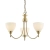 Lampa wisząca mosiężna 3-punktowa z białymi kloszami 1805-3AN z serii Alton - Endon Lighting