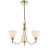 Lampa wisząca mosiężna 3-punktowa z białymi kloszami 1805-3AN z serii Alton - Endon Lighting
