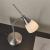 Lampa biurkowa metalowa srebrna z białym kloszem 652-TLSC z serii Range - Endon Lighting