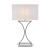 Lampa stołowa srebrna metalowa z białym abażurem 96930-TLCH z serii EPALLE - Endon Lighting