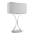 Lampa stołowa srebrna metalowa z białym abażurem 96930-TLCH z serii EPALLE - Endon Lighting