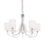 Żyrandol chromowany 7-punktowy z białymi abażurami PHANTOM-7CH z serii PHANTOM - Endon Lighting