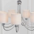 Żyrandol chromowany 7-punktowy z białymi abażurami PHANTOM-7CH z serii PHANTOM - Endon Lighting