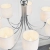 Żyrandol chromowany 7-punktowy z białymi abażurami PHANTOM-7CH z serii PHANTOM - Endon Lighting