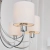 Żyrandol chromowany 7-punktowy z białymi abażurami PHANTOM-7CH z serii PHANTOM - Endon Lighting