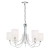 Żyrandol chromowany 7-punktowy z białymi abażurami PHANTOM-7CH z serii PHANTOM - Endon Lighting