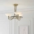 Lampa sufitowa mosiężna 3-punktowa z białymi kloszami CAGNEY-3AB z serii Cagney - Endon Lighting