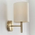 Kinkiet metalowy złoty z białym abażurem BRIO-1WBAB z serii BRIO - Endon Lighting
