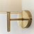 Kinkiet metalowy złoty z białym abażurem BRIO-1WBAB z serii BRIO - Endon Lighting