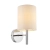 Kinkiet ścienny chromowany z białym abażurem BRIO-1WBCH z serii BRIO - Endon Lighting