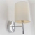 Kinkiet ścienny chromowany z białym abażurem BRIO-1WBCH z serii BRIO - Endon Lighting