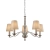 Lampa wisząca srebrna metalowa z beżowymi abażurami 5-punktowa ASTAIRE-5SN z serii ASTAIRE - Endon Lighting