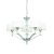 Żyrandol chromowany 5-punktowy z białymi abażurami FIENNES-5NI z serii FIENNES - Endon Lighting
