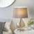 Lampa stołowa szklana beżowa z abażurem KEW-TLGO z serii Kew - Endon Lighting