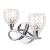Kinkiet chromowany dwupunktowy ze szklanymi kloszami BOYER-2WBCH-L z serii BOYER - Endon Lighting