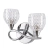 Kinkiet chromowany dwupunktowy ze szklanymi kloszami BOYER-2WBCH-L z serii BOYER - Endon Lighting